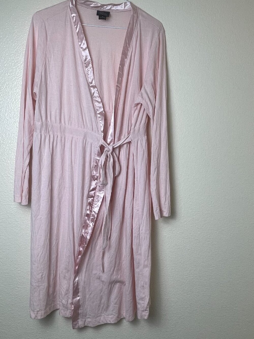 OH Baby Motherhood Maternity Sleep Robe Tea Rose Pink Knit Size L